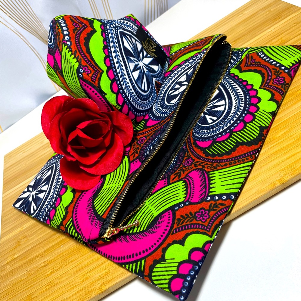 New Face Masks with Matching Fold-Over Clutch